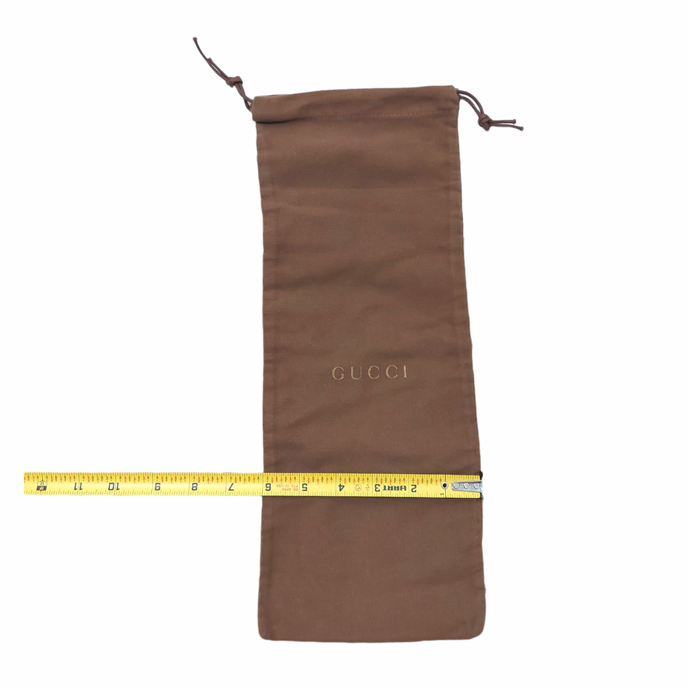 Gucci Solid Brown Storage Draw String Cotton Hand… - image 3
